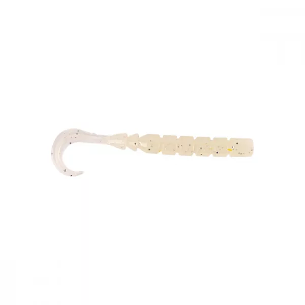 Mustad Aji Curly Tail 6,35cm Bílá Luminiscenční Plastová Návnada 12ks