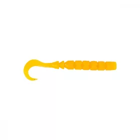   Mustad Aji Curly Tail 6,35cm Oranžová Luminiscenční Plastová Návnada 12ks