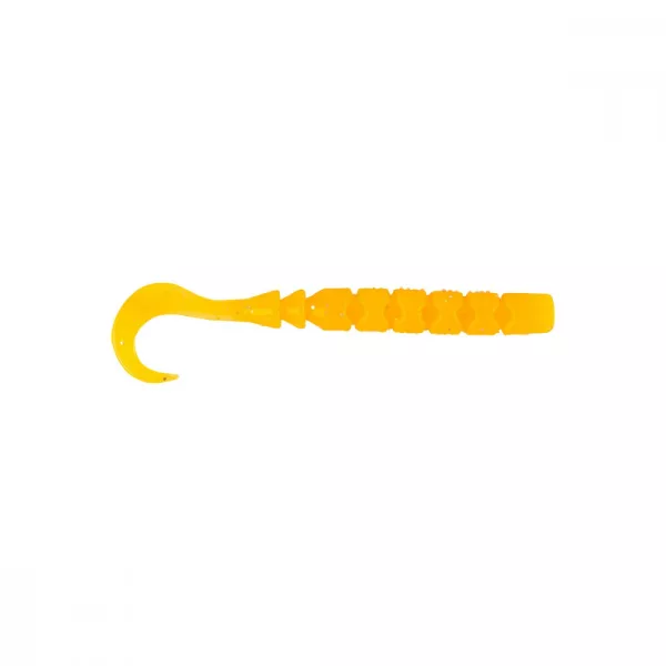 Mustad Aji Curly Tail 6,35cm Oranžová Luminiscenční Plastová Návnada 12ks
