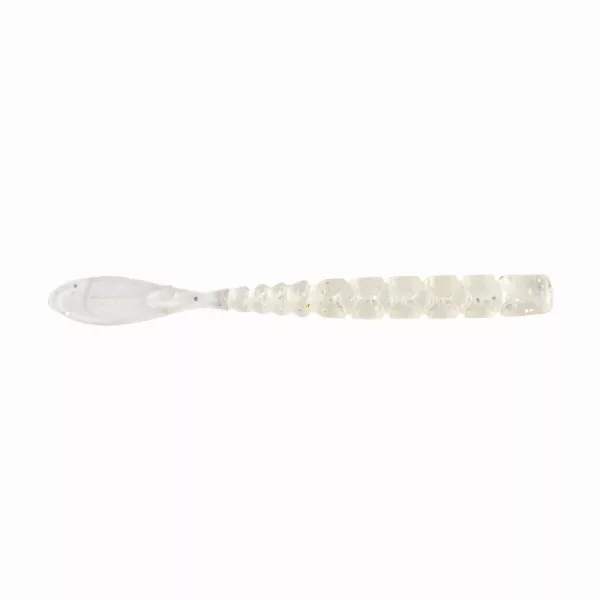 Mustad Aji Fish Tail 5,08cm Průhledné Duhové Třpytky Plastová Návnada 12ks