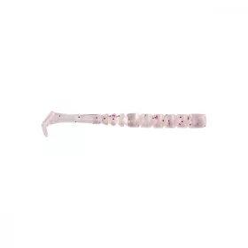   Mustad Aji Paddle Tail 5,08cm Průhledné Fialové Třpytky Plastová Návnada 12ks