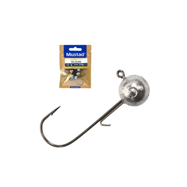 Mustad Ball Jig Head W/Keeper 1 10gr Jig Hlava s Háčkem 25ks