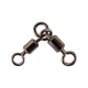 Mustad Power Trojcestný obratlík 2 5ks Dvojitý obratlík