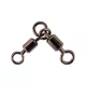 Mustad Power Trojcestný obratlík 6 5ks Dvojitý obratlík