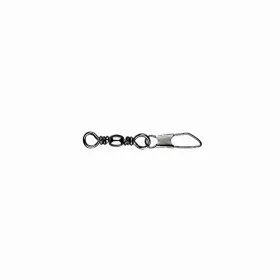   Mustad Barrel Swivel With Safety Snap 12×A1 10ks Obratlík s karabinkou