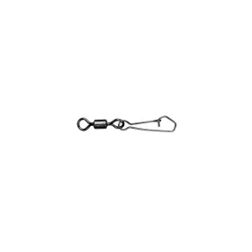   Mustad Rolling Swivel Round Eye With Hook Snap 2 Black Nickel Obratlík s karabinkou na háček 10ks