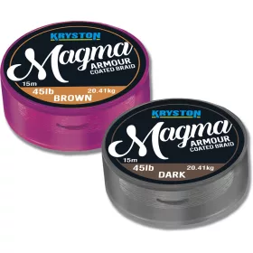   Kriston Magma Armour Coated Braid 45Lbs 15m 0.08mm Hnědá Pletená návazcová šňůra-Hnědá