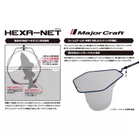 Major Craft Hexa Net podběráková hlava M 55x50cm černá