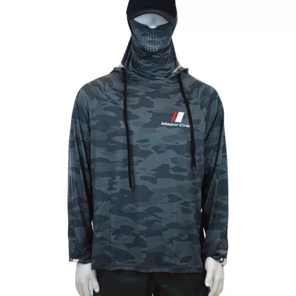 Major Craft Sun Protection Hoodie Tmavě šedá UV odolná mikina s kapucí 2XL