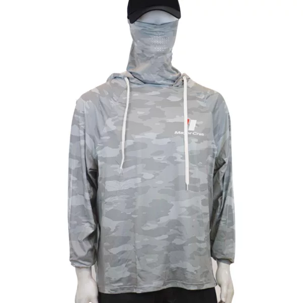 Major Craft Sun Protection Hoodie Světle šedá UV odolná mikina s kapucí M