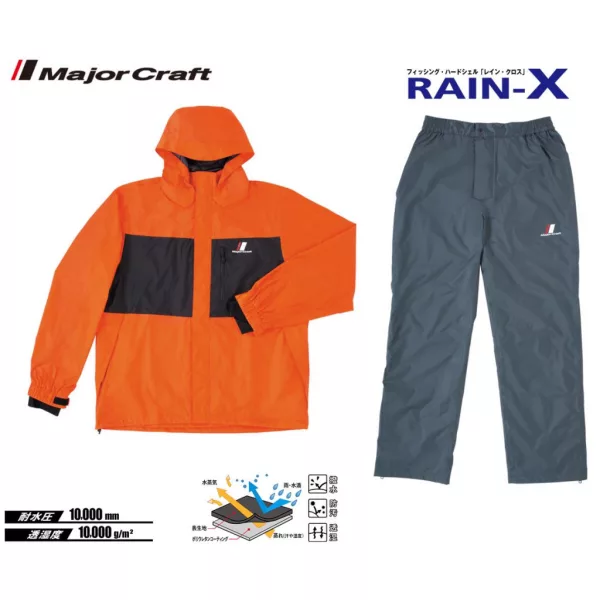 Major Craft Rain-X Oranžová dvoudílná pláštěnka M
