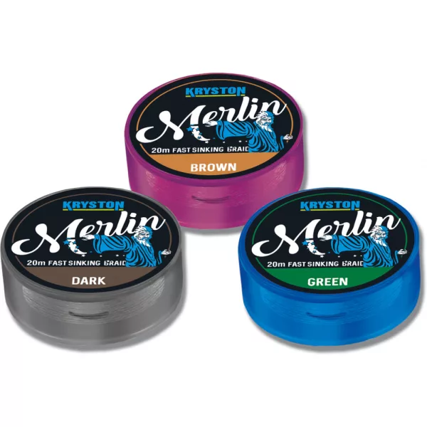 Kriston Merlin Fast Sinking Supple Braid 35Lbs 20m 0.62mm Tmavě hnědá Pletená návazcová šňůra-Tmavě hnědá