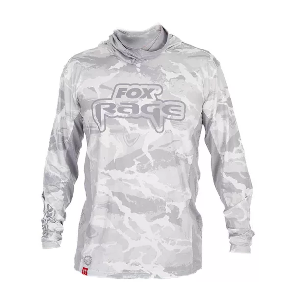 Fox Rage UV Hooded Light Camo Top Mikina s kapucí 2XL