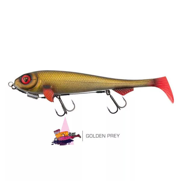 Fox Rage Super Slick Shad 18cm Naložený UV Golden Prey Gumová nástraha