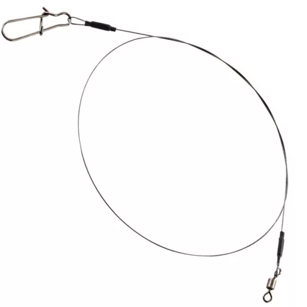 Fox Rage Rage Strike Point Jerk Leader Single Strand Titanium Návazec na dravce 2ks 0,8mm 40cm