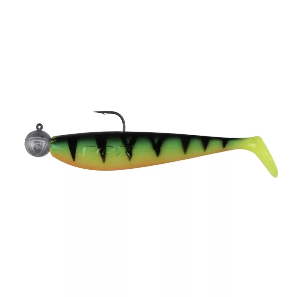Fox Rage Hromadně naložené Shads Zander Pro UV Firetiger 10cm 4/0 10gr Plastová nástraha