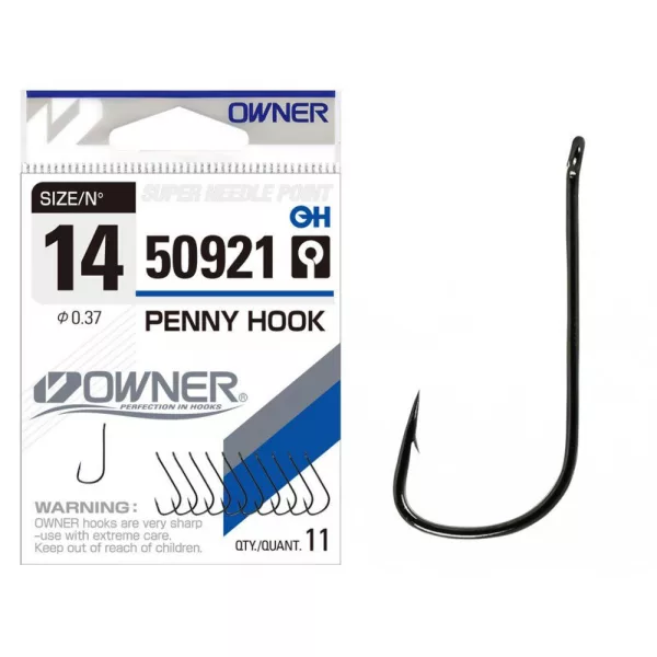 Owner 50921 Penny Hook 14 Háček s Ouškem, s Protihrotem na Cejny 11ks