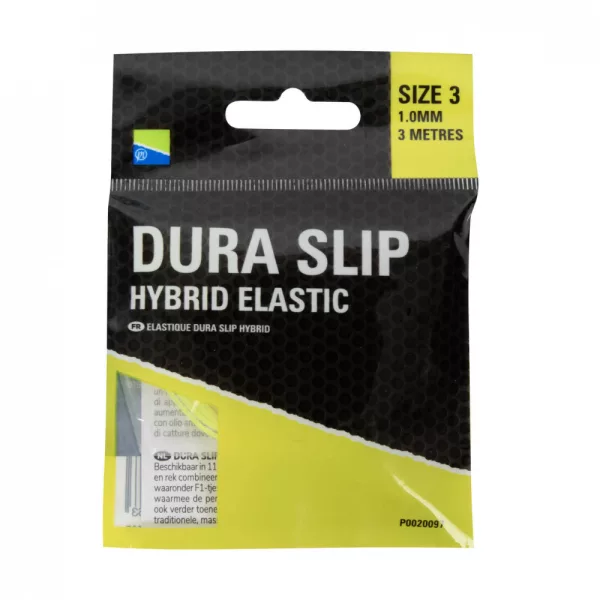Preston Dura Slip Hybrid Elastic 3 Yellow 1,0mm Hybridní guma na děličku 3m
