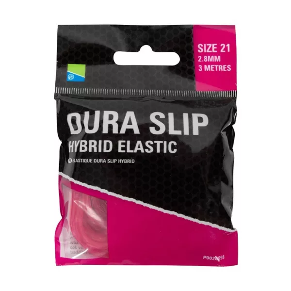 Preston Dura Slip Hybrid Elastic 21 Pink 2,8mm Hybridní guma na děličku 3m