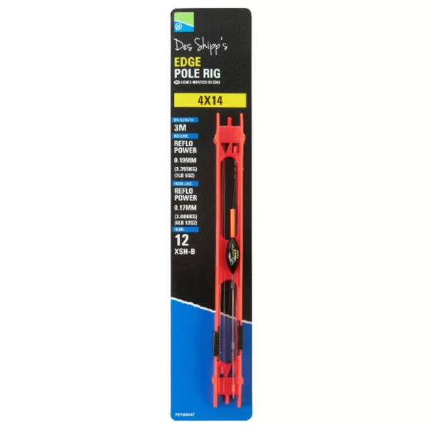 Preston 4x14 Edge Pole Rig Hotový návazec pro děličku