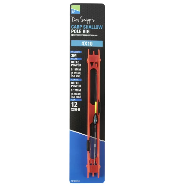 Preston 4x10 Carp Shallow Pole Rig Hotový návazec pro děličku