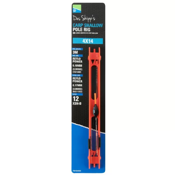 Preston 4x14 Carp Shallow Pole Rig Hotový návazec pro děličku