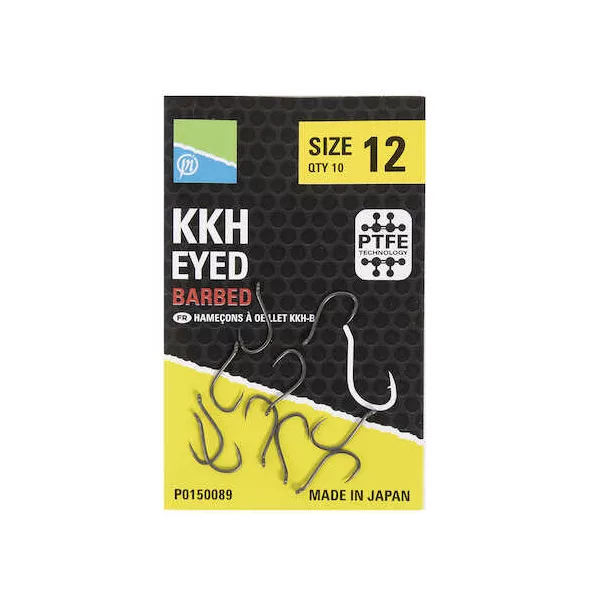 Preston KKH Barbed 12 Očkové, Protihrotové háčky 10ks