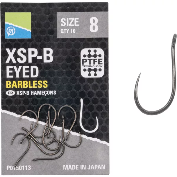 Preston XSP-B Eyed 8 Očko, Háček bez protihrotu 10ks