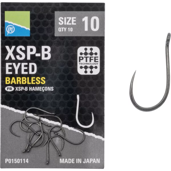 Preston XSP-B Eyed 10 Očko, Háček bez protihrotu 10ks