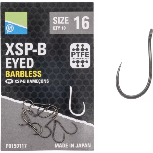 Preston XSP-B Eyed 16 Očko, Háček bez protihrotu 10ks