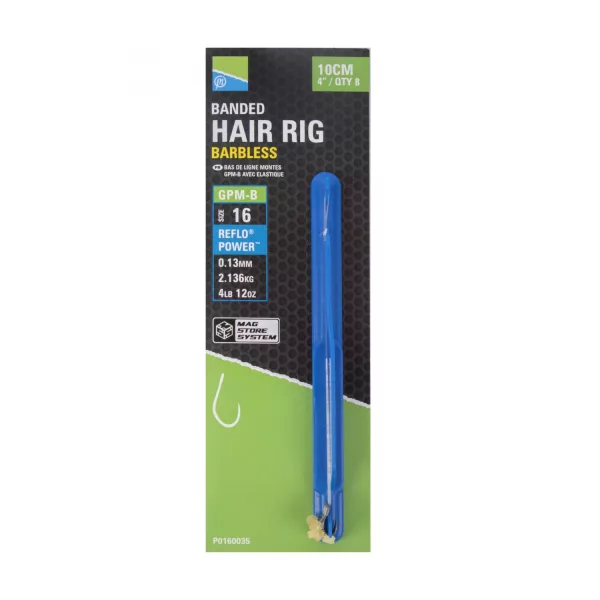 Preston GPMB Banded Hair Rigs 10cm 14 GPMB Monofilní návazec s háčkem