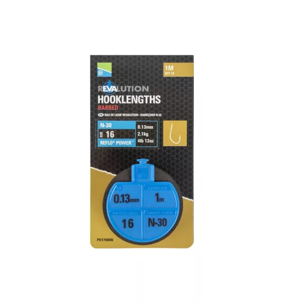 Preston Revalution Hooklengths N30Size 18