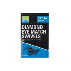 Preston Diamond Eye Match Swivels Otočný obratlík Size 12