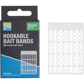 Preston Hookable Bait Bands Nástrahová gumička M 84ks