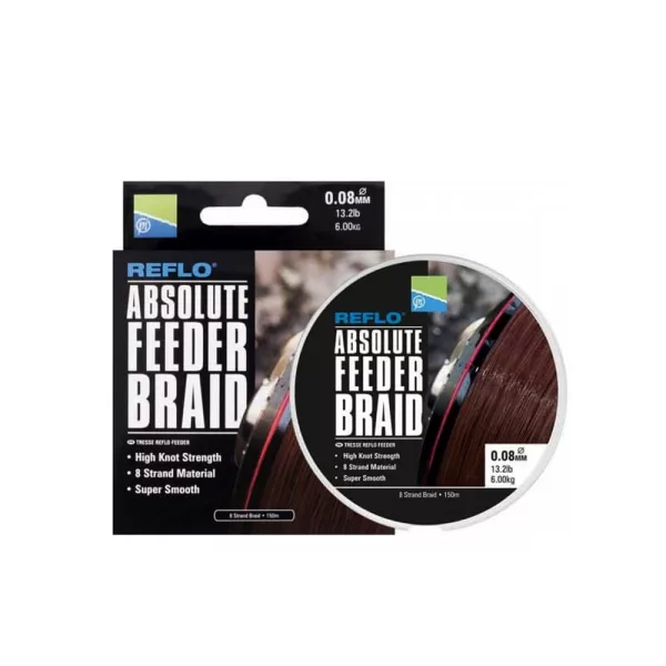 Preston Absolute Feeder Braid Pletená feederová hlavní šňůra 0,08mm