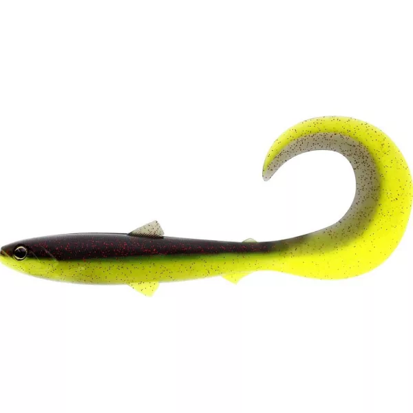 WESTIN BullTeez Curltail 8cm 3g Black/Chartreuse  3ks Plastová nástraha