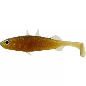   WESTIN Stanley the Stickleback Shadtail 9cm 7g Motoroil Gold Krabice Plastová nástraha