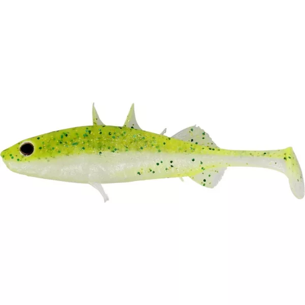 WESTIN Stanley the Stickleback Shadtail 9cm 7g Sparkling Chartreuse Krabice Plastová nástraha