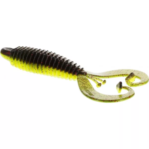 WESTIN RingCraw Curltail 9cm 6g Černá/Chartreuse 5ks Plastová nástraha