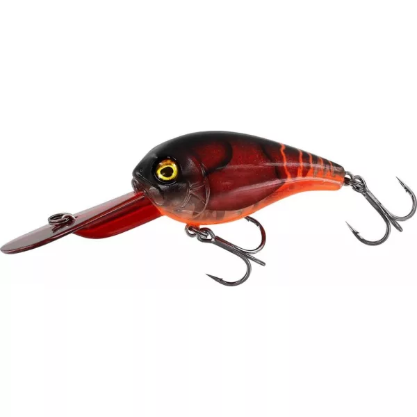 WESTIN MegaBite DR Crankbait 6cm 19g Plovoucí 3D Ohnivý Rak Wobbler