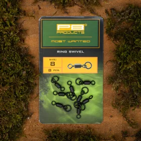 PB Products Ring Swivel 8 Obratlík s kovovým kroužkem 8ks
