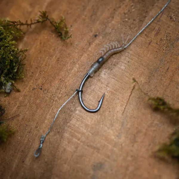 PB Products Anti Blow Out Shrimp Aligner Rig 6 Fonott Előkötött Horog