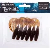 Mikado Twister 64mm Hnědá Pumpkin Gumová Nástraha 6ks