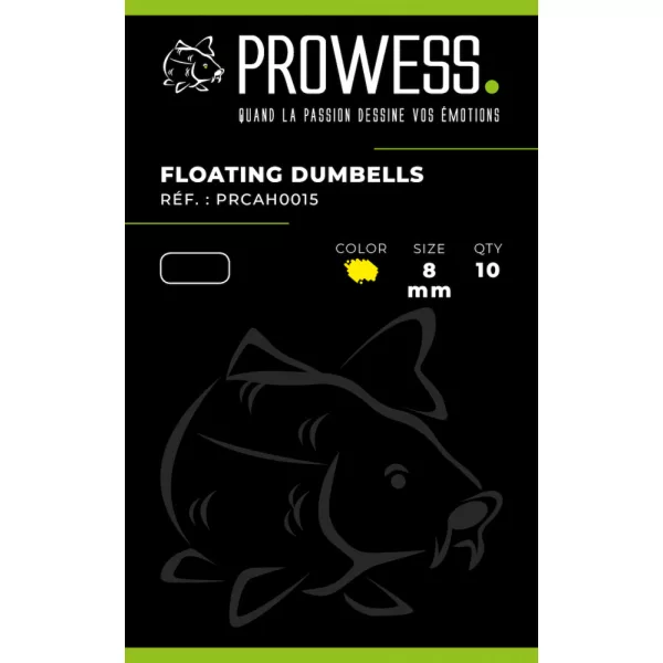 Prowess Dumbells Yellow 8mm 10ks