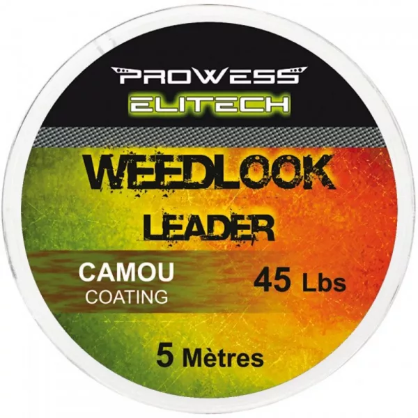 Prowess Weedlook Leader Line 45lb 5m Hnědá předšňůra