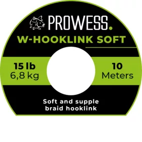  Prowess W-Hooklink Soft Braid 10m 35lb Zelená pletená návazcová šňůra