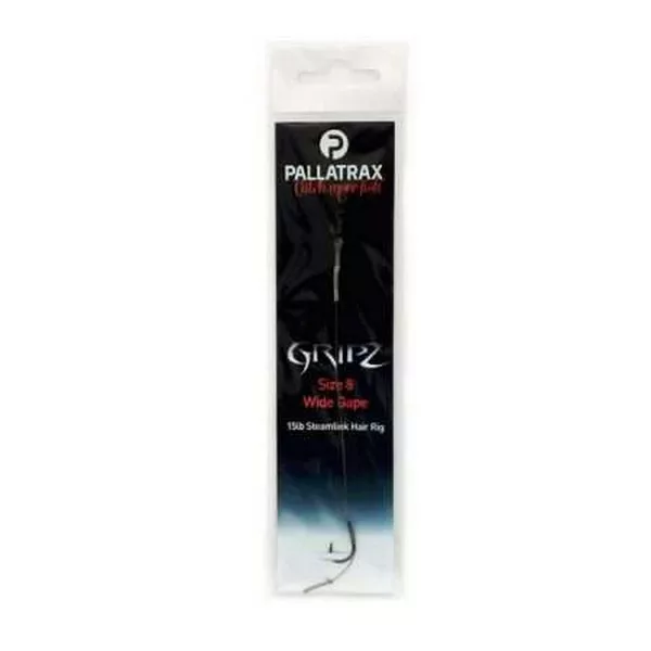 Pallatrax Gripz Wide Gape Hair Rigs 8 12Lb Fluoro Předvázaný háček