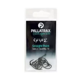   Pallatrax Gripz Straight Point 8 Očkový, Bezprotihrotový Kaprový Háček 10ks