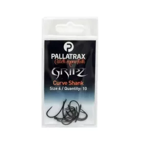   Pallatrax Gripz Curve Shank 6 Háček na boilies bez protihrotu s očkem 10ks
