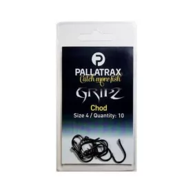   Pallatrax Gripz Chod Hooks 6 Očka, kaprařský háček bez protihrotu 10ks